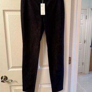 Eileen Fisher Black suede Leggings NWT